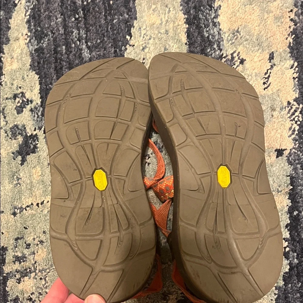 Chaco Brown and Orange Sandals - Picture 3 of 4